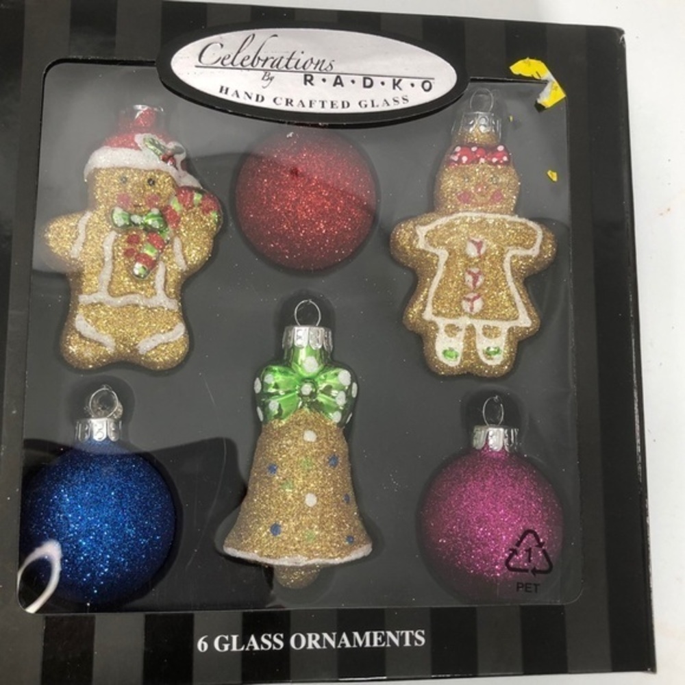 Celebrations by RADKO hand made glass ornament set